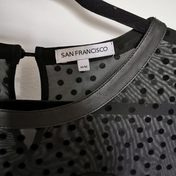 Sheer mesh with dots black dress - Picture 4 of 5